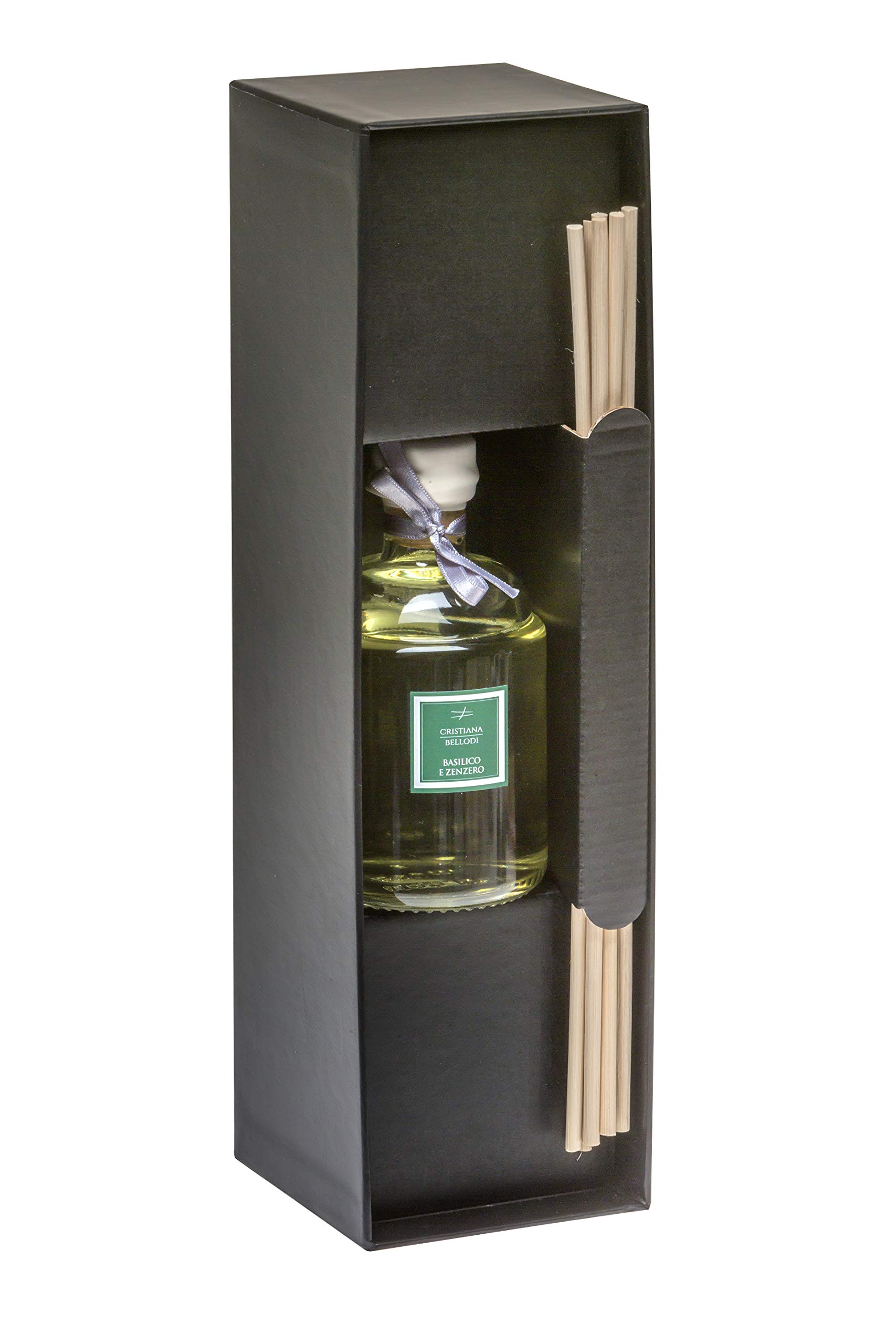 Diffusore bastoncini da 250 ml - Durata 3 mesi - FRAGRANZA Basilico e Zenzero