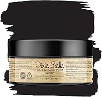 Vista 374 de Dixie Belle Paint Company - Pintura con acabado de tiza para muebles, color blanco lino (Drop Cloth), 8 fl oz, pintura mineral color blanco lino mate