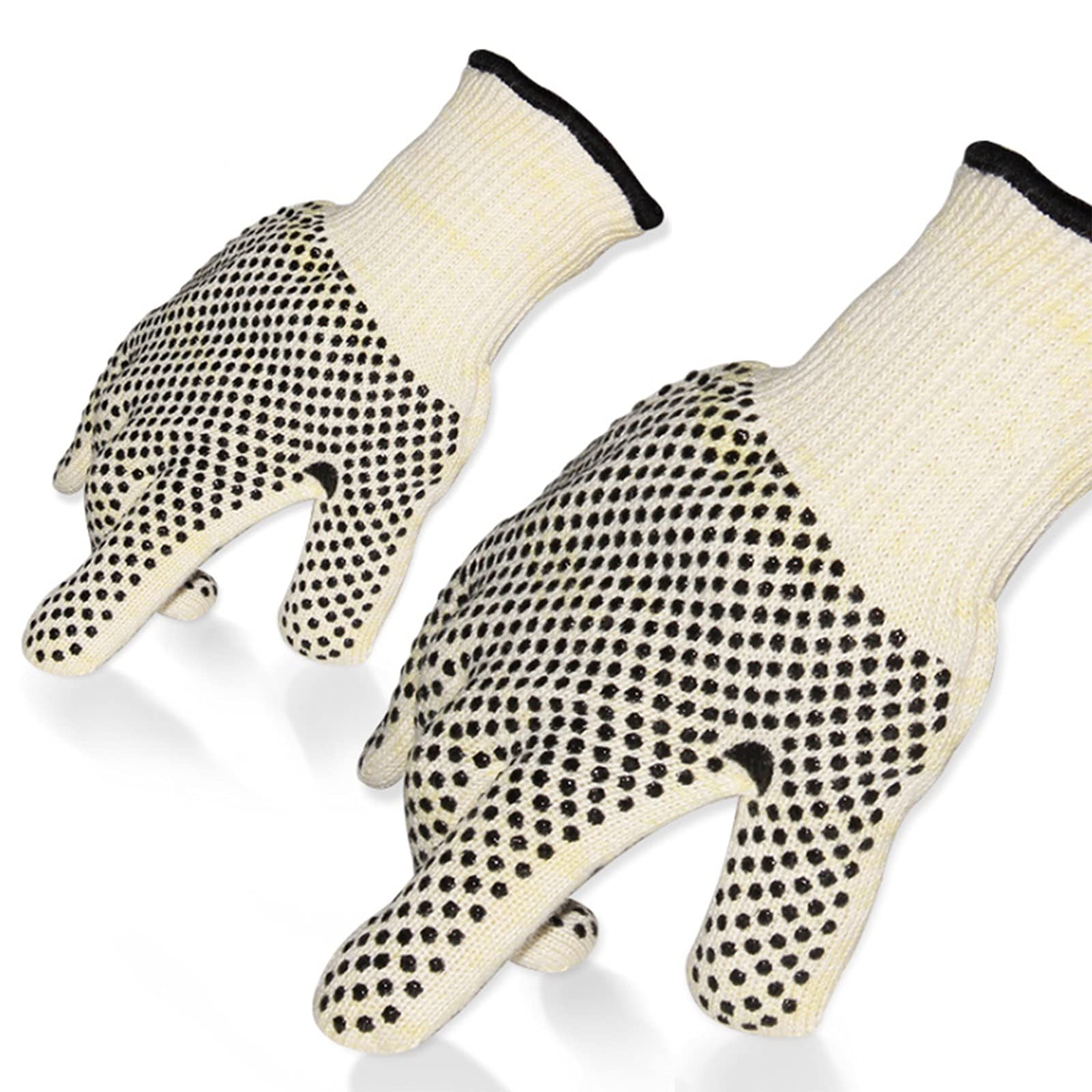 sunyu Guantes de Barbacoa, Resistentes Al Calor Extremo Guantes de Cocina Antideslizante para Horno Microondas, Parrilla, Cocina, Chimenea y Carbón