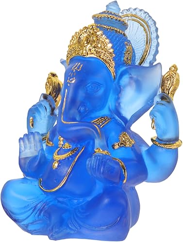 Miniatura 10 de FOMIYES Decoración para el hogar, estatua de Ganesha, estatua de bendición hindú, Dios, Señor, Ganapati, ídolo, Feng Shui, elefante, escultura de