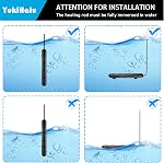 YukiHalu Aquarium Heater 50/100/200/300/500W with Protective Case, Fish Tank Heater, Temperature Adjustable, External Temperature Controller, LED Display, Used for 10/20/40/75/120 Gallons (300W)