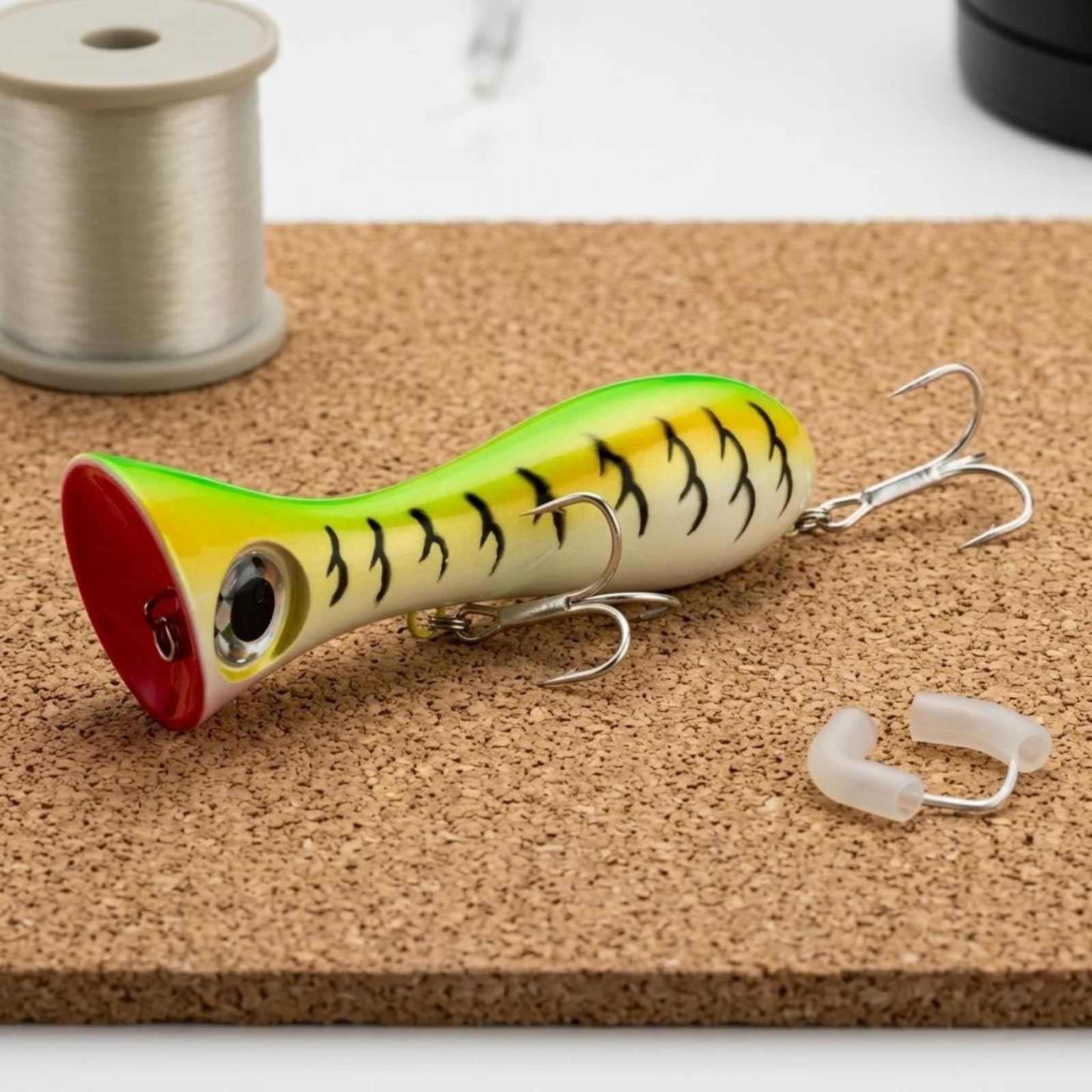 BNF®Concave Mouth Hard Popper Lure with 3D Eyes, 95mm Topwater Fishing Lure, 31g Sports, Fitness & Outdoors
