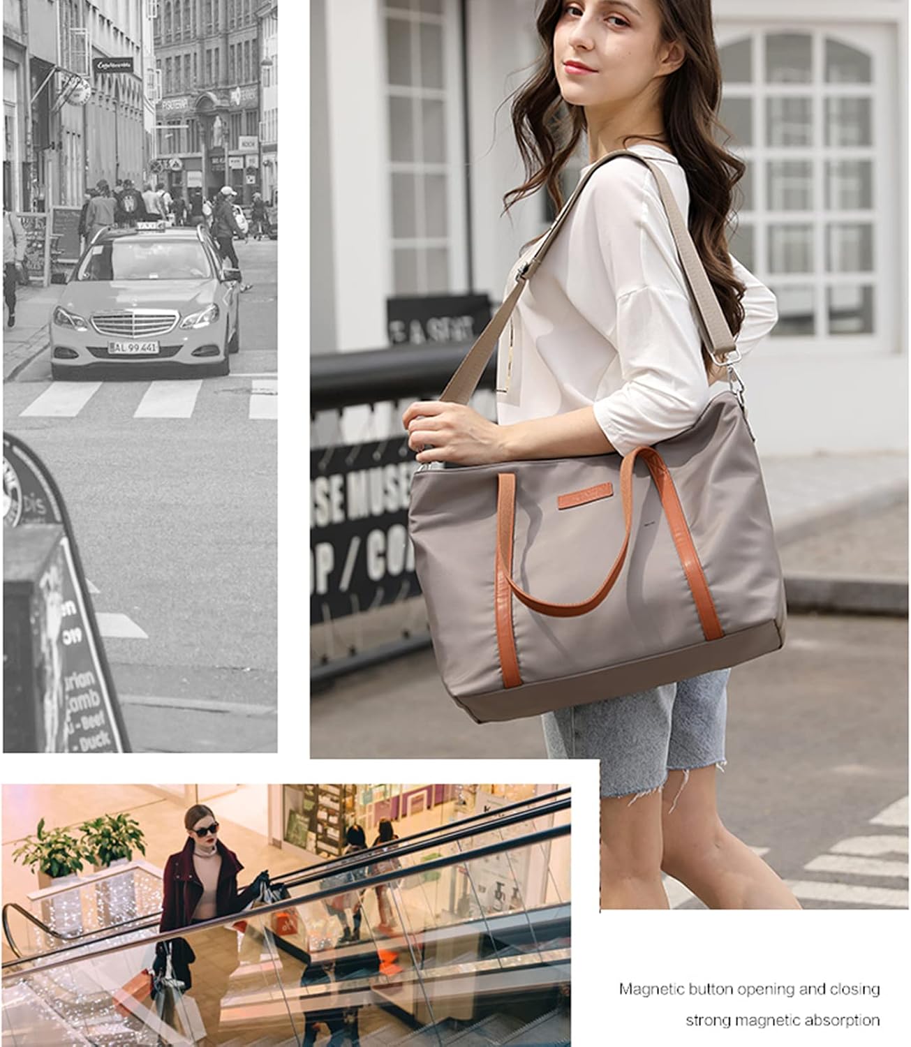 Laptop Bag Waterproof Lightweight Shoulder Tote for Women Nylon Briefcase Computer Work Handbag Fits 15.6 inch - Image 9