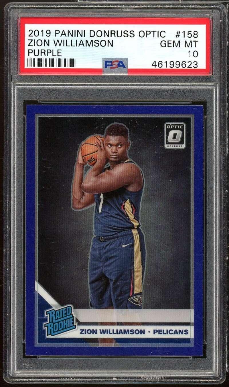Zion Williamson Rookie Card 2019-20 Panini Donruss Optic #158 PSA 10 - Basketball Slabbed Rookie Cards