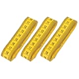 3Pcs Yellow Flexible Soft Tape Measure Double-Sided Body Measurement Ruler for Sewing Tailors and Clothing 3M/120Inch Length Portable Measuring Tape