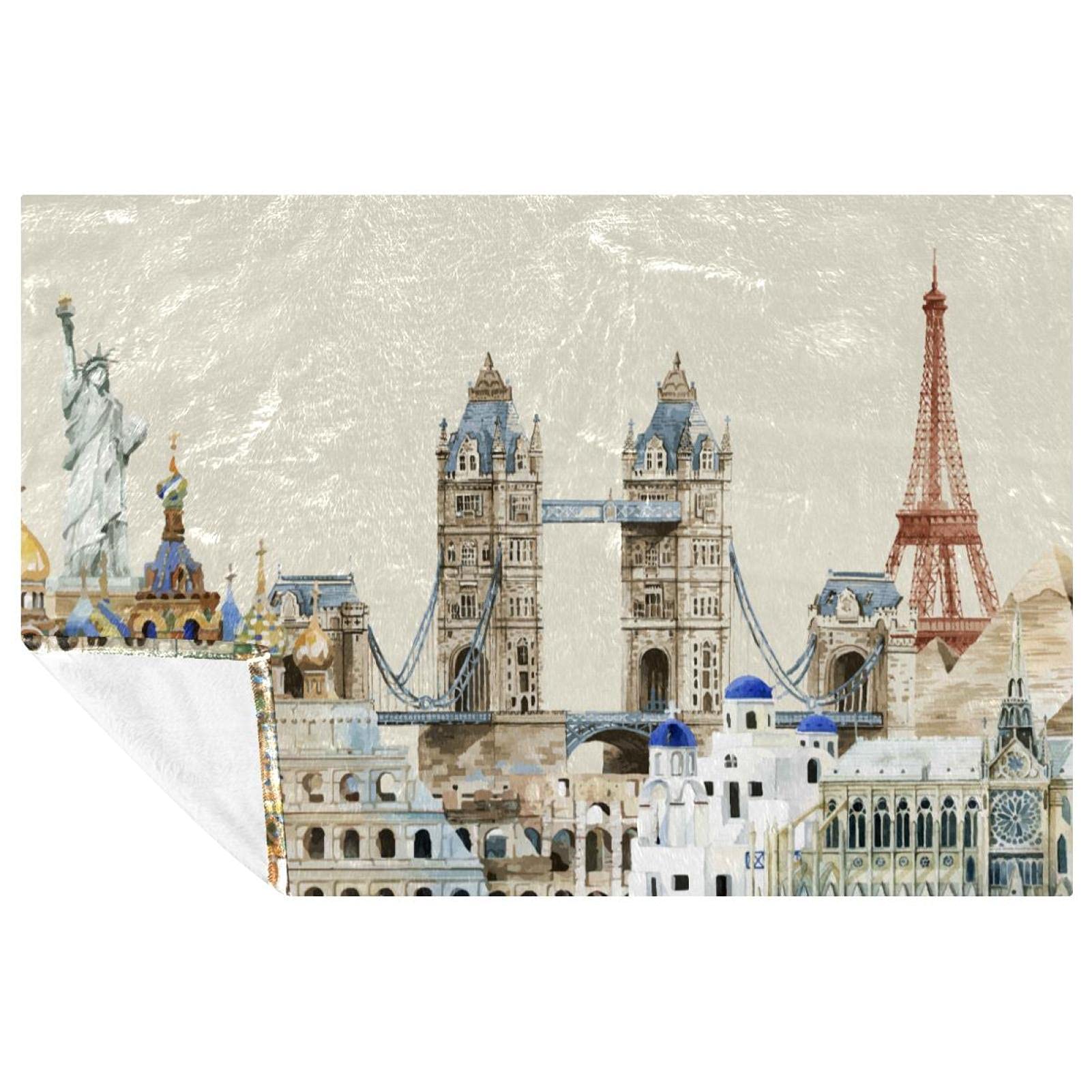 Couverture vintage chaude pour pique-nique camping et plage