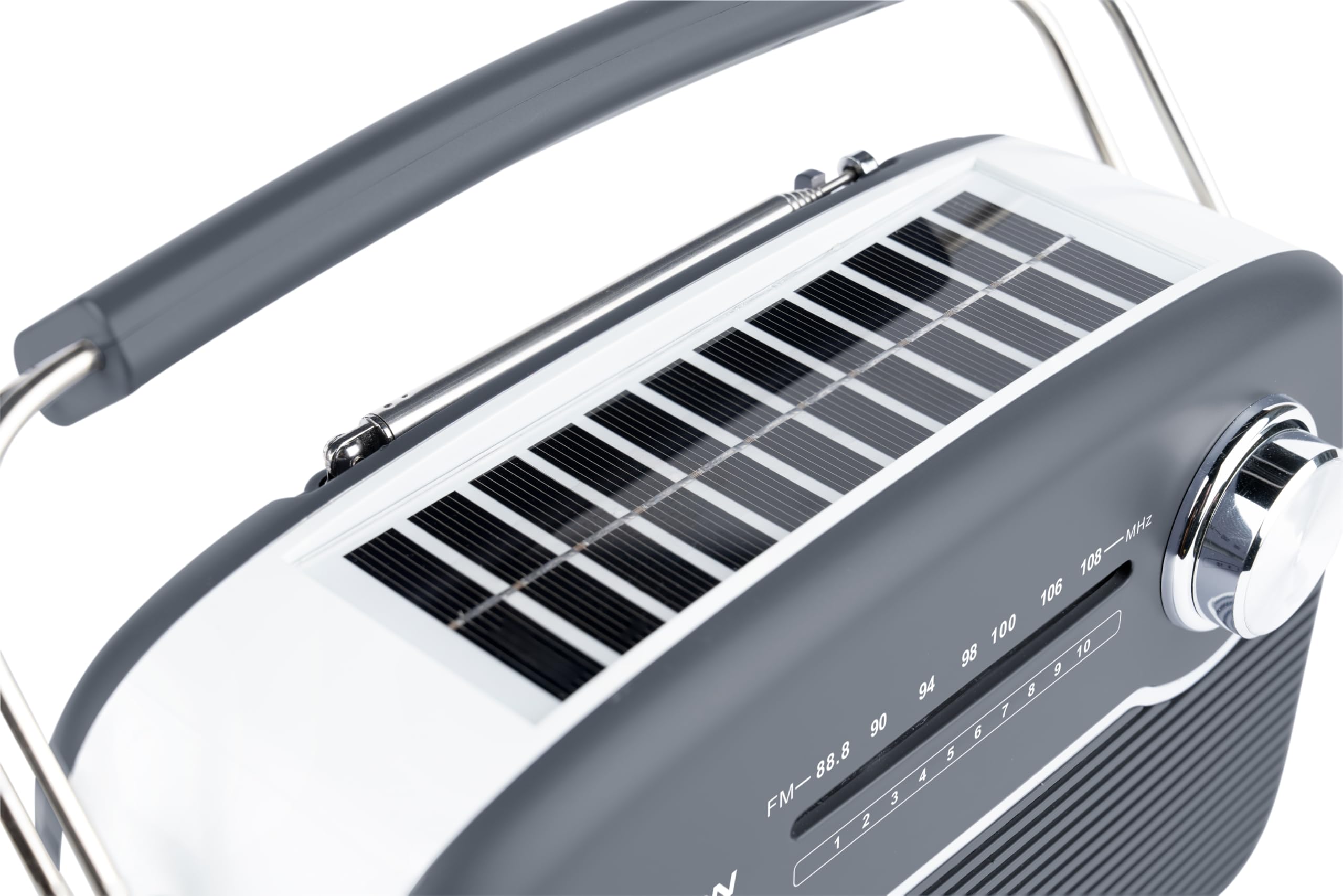 Radio FM, Bluetooth 5.4,Batterie Rechargeable, Secteur ou Recharge Solaire Thomson (Grise)