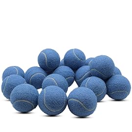 Magicorange Tennis Balls, 12 Pack Advanced Training Tennis Balls Practice Balls, Pet Dog Playing Balls, Come with Mesh Bag for Easy Transport, Good for Beginner Training Ball (Milk Blue)