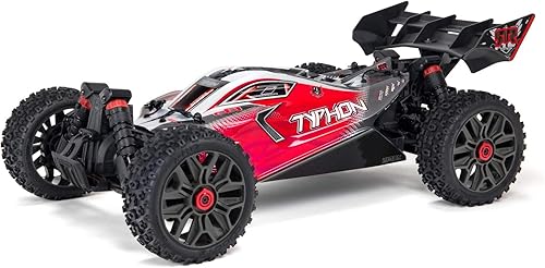 ARRMA 18 Typhon 4X4 V3 3S BLX Buggy RC Truck RTR transmisor y receptor incluido baterías y cargador requerido rojo ARA4306V3