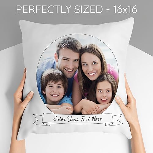 Miniatura 2 de Sentiment House Almohada personalizada con foto familiar - Almohada personalizada para mujeres - Almohada personalizada - Almohada familiar de