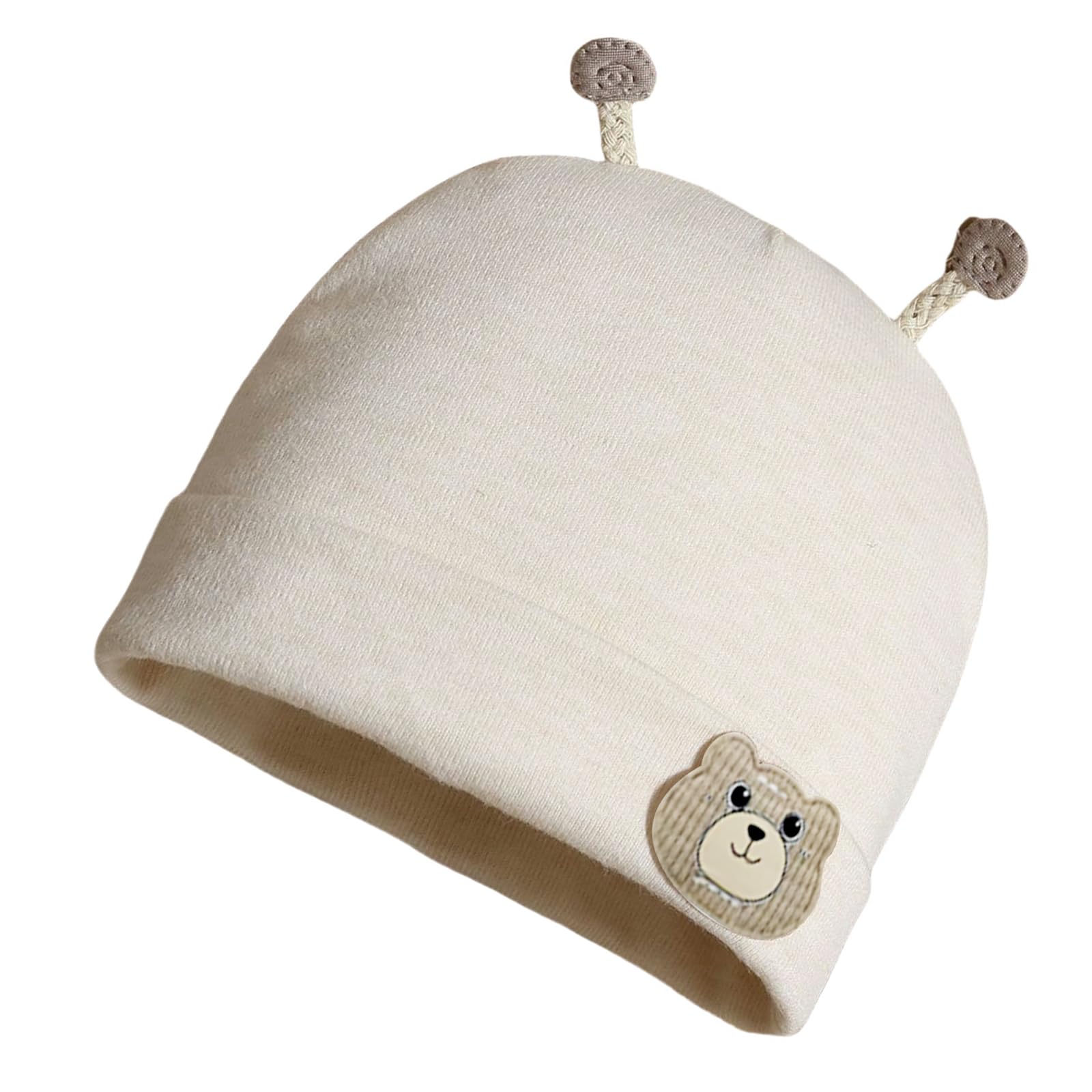Newborns Nursing Caps for Infants 0-3 Months Breathable Cotton Fetal Hat Baby Hospital Hat Comfortable Bonnet 2-Layer Baby Wardrobe Essential