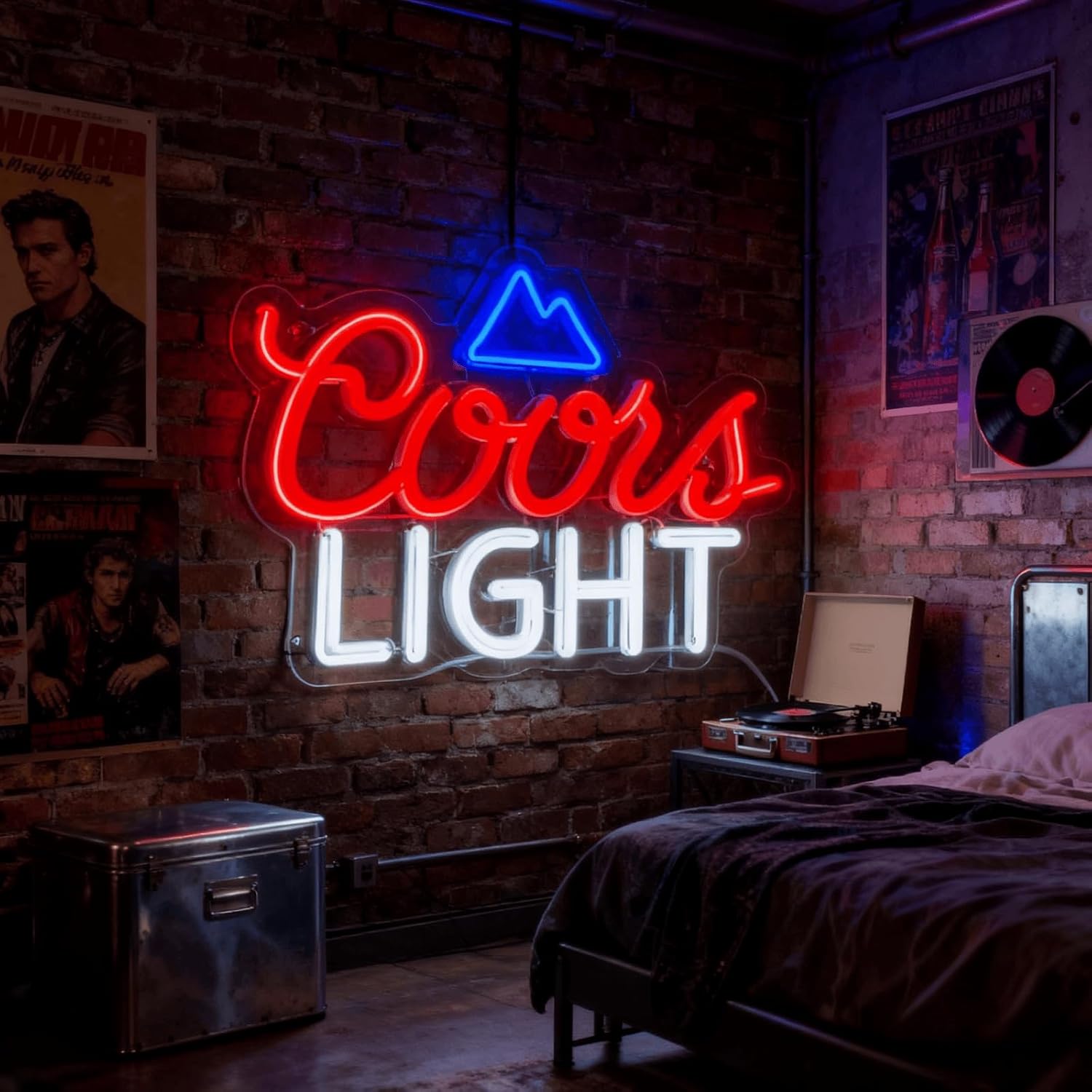 LED Lights for Bedroom,Led Art Wall Decorative,USB-Powered Neon Sign for Room Decor, Suitable for Man Cave,Game Room,Bar,Restaurant (AAA410-Red)