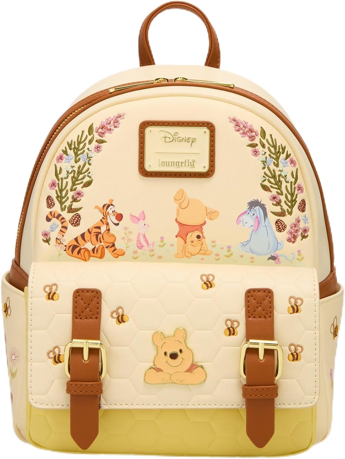 Loungefly Disney Winnie The Pooh Floral Pooh Bear & Friends Mini Backpack - BoxLunch Exclusive MULTI NONE
