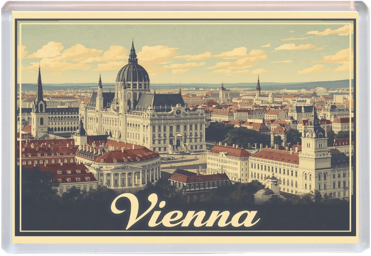 Vienna - Austria - Jumbo Artistic Fridge Magnet 96 x 67mm BBSFHM3040