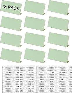 Mini Magnetic Letter Signs, Chalkboard-Style Food Display Labels for Bakery, Café, Dessert Counter – Reusable Kit with White Pen & Custom Letters (Green, 12 Metal Sign + 4 Magnetic Letter Sheet)
