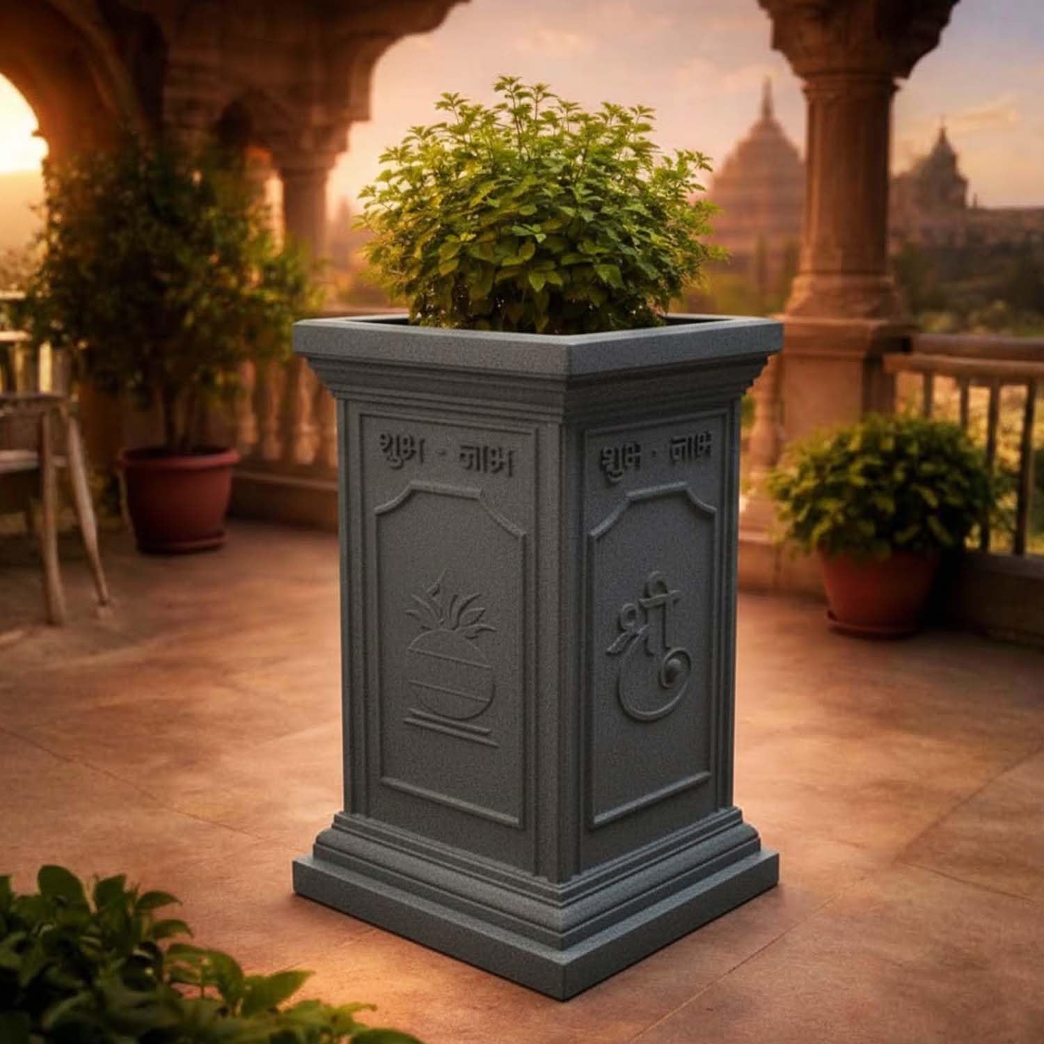 Go Hooked Tulsi Pot - Traditional Indian Planter -20