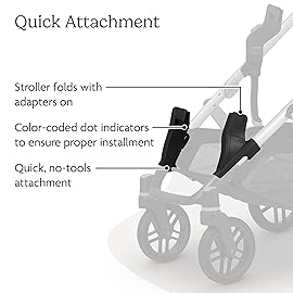 UPPAbaby Lower Infant Car Seat Adapter for Maxi-COSI, Nuna, and Cybex, Black