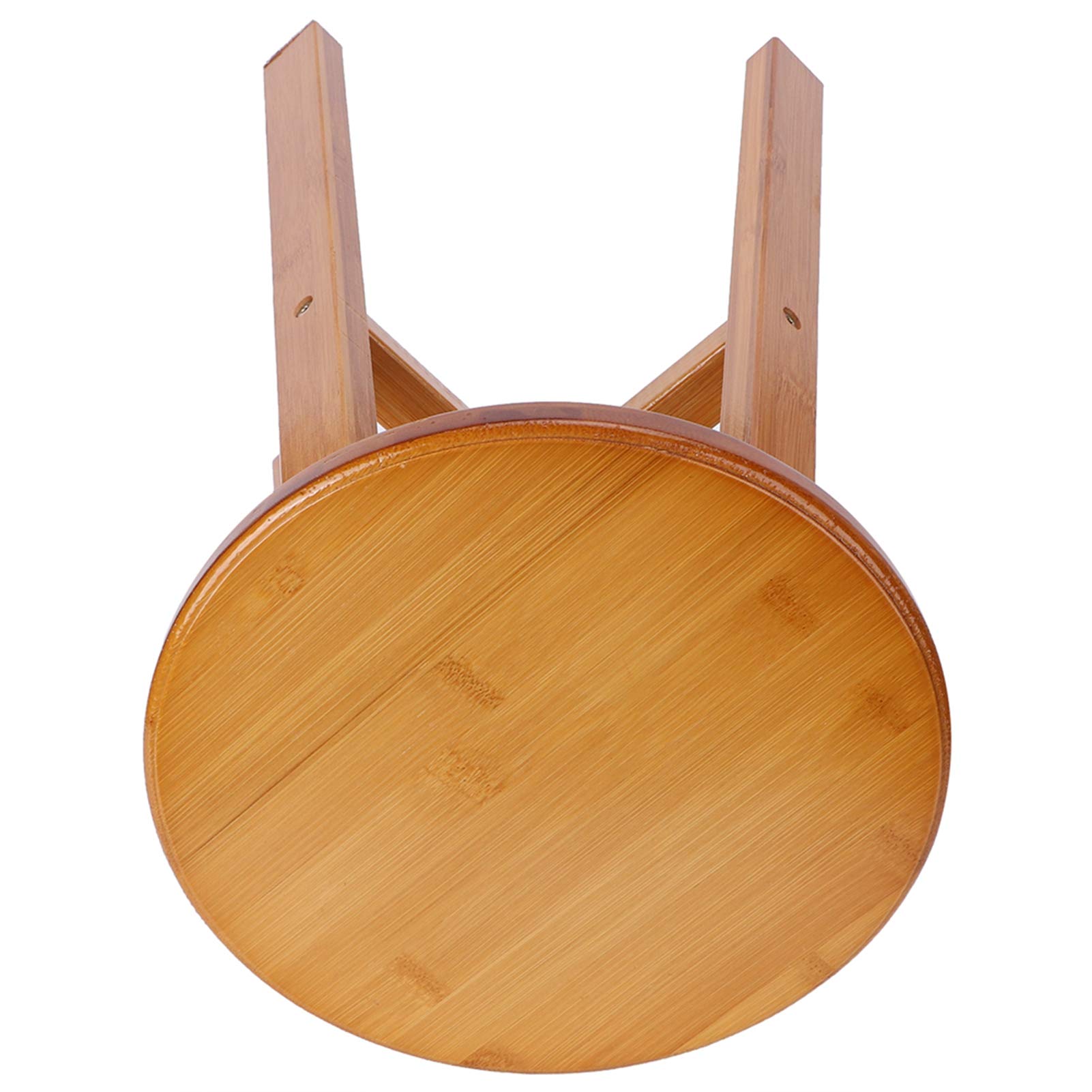 Escabeau En Bambou, Tabouret Portable En Bois Pour Enfants Et Adultses, Petit Tabouret En Bois Multifonctionnel Tabouret Court Pour Salle De Bains, Cuisine, Chambre(M-Stołek okrągły)