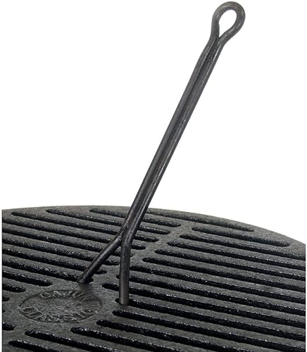 Miniatura 3 de Cajun Classic Parrilla Hibachi de carbón de hierro fundido sazonado redondo - GL10447