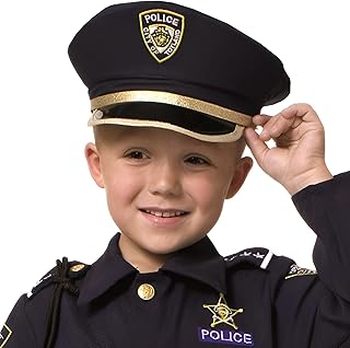 Dress Up America Police Hat for kids - Blue Cop Hat for Children - Police Costume Accessory