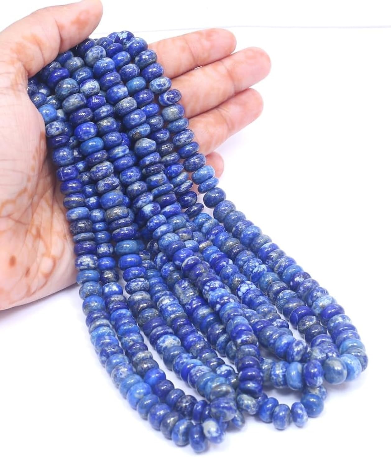 Perles en lapis-lazuli naturel à facettes de qualité gemme pour joaillerie