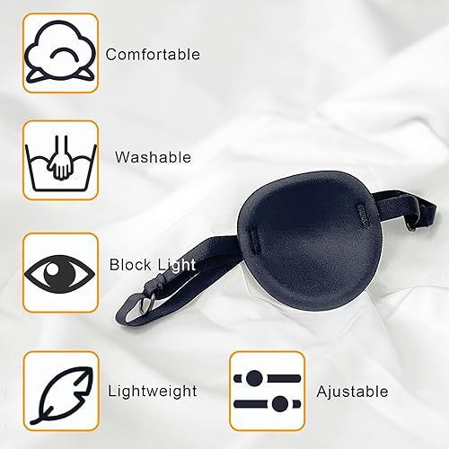 Miniatura 9 de 6 parches para ojos, parches para ojos súper suaves, parche médico ajustable para adultos y niños, parches de ojos perezosos para ojos izquierdo o