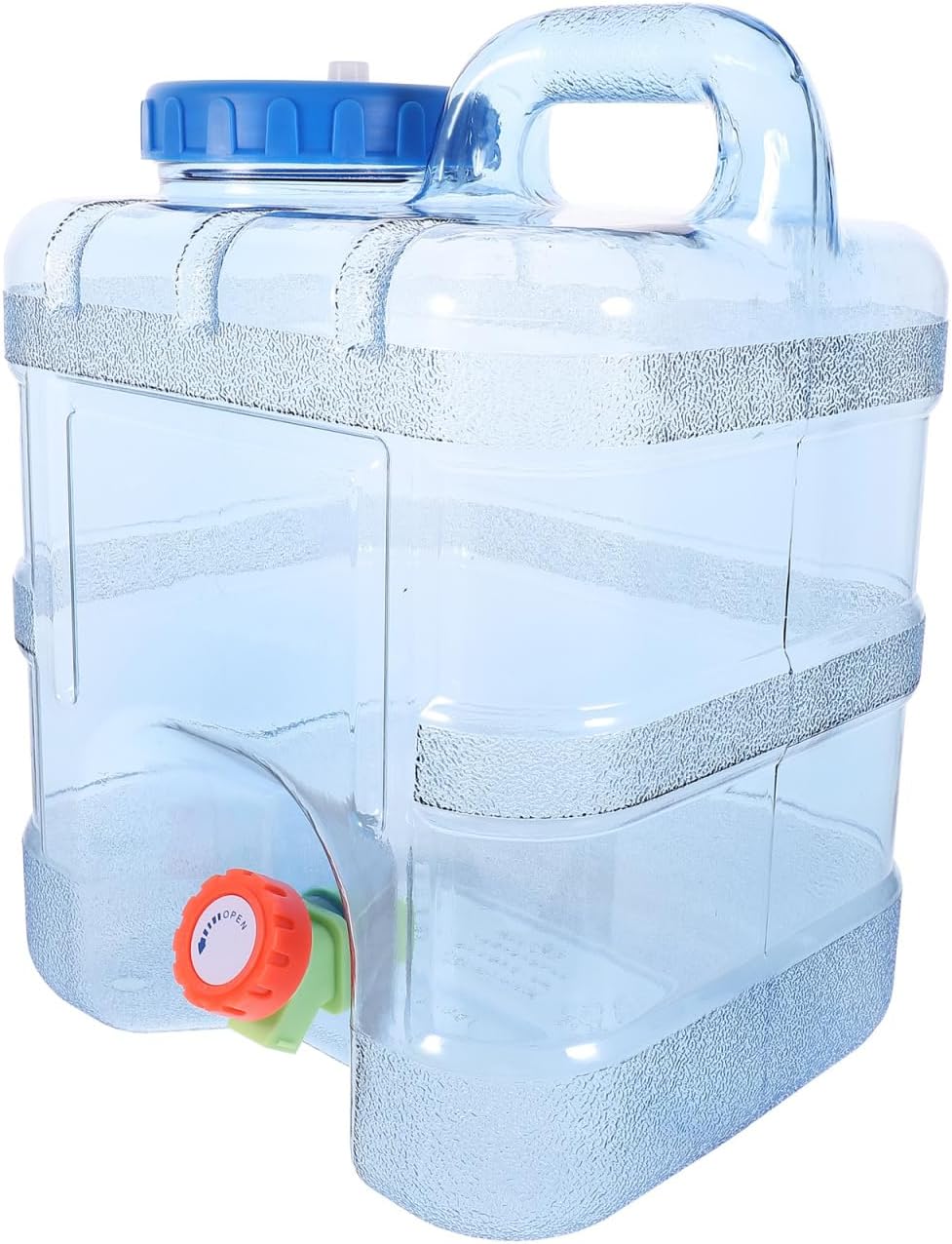 Water Bottle 2.6 Gallon Portable Water Containers with Handle Large Capacity Large Reusable Motivational Jug for Camping Outdoor Sports Travel