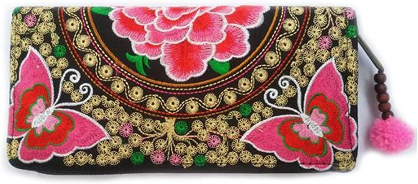 Embroidery Hill Tribal Handbags Women Thai Traditional Pattern Butterfly Pink lady Original By Homesures