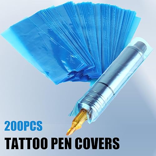 Miniatura 3 de 200 bolsas para bolígrafos de tatuaje, fundas para bolígrafos para máquina de tatuaje, fundas para bolígrafos de tatuaje, cinta azul