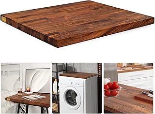 30"x25" Butcher Block Countertop, DIY Solid Walnut Wood Countertop, 1.5'' Thick Waterproof Table Top, Used as Cutting Board, Office Desk Tops, Dining Room Tables, Laundry and Kitchen Countertop