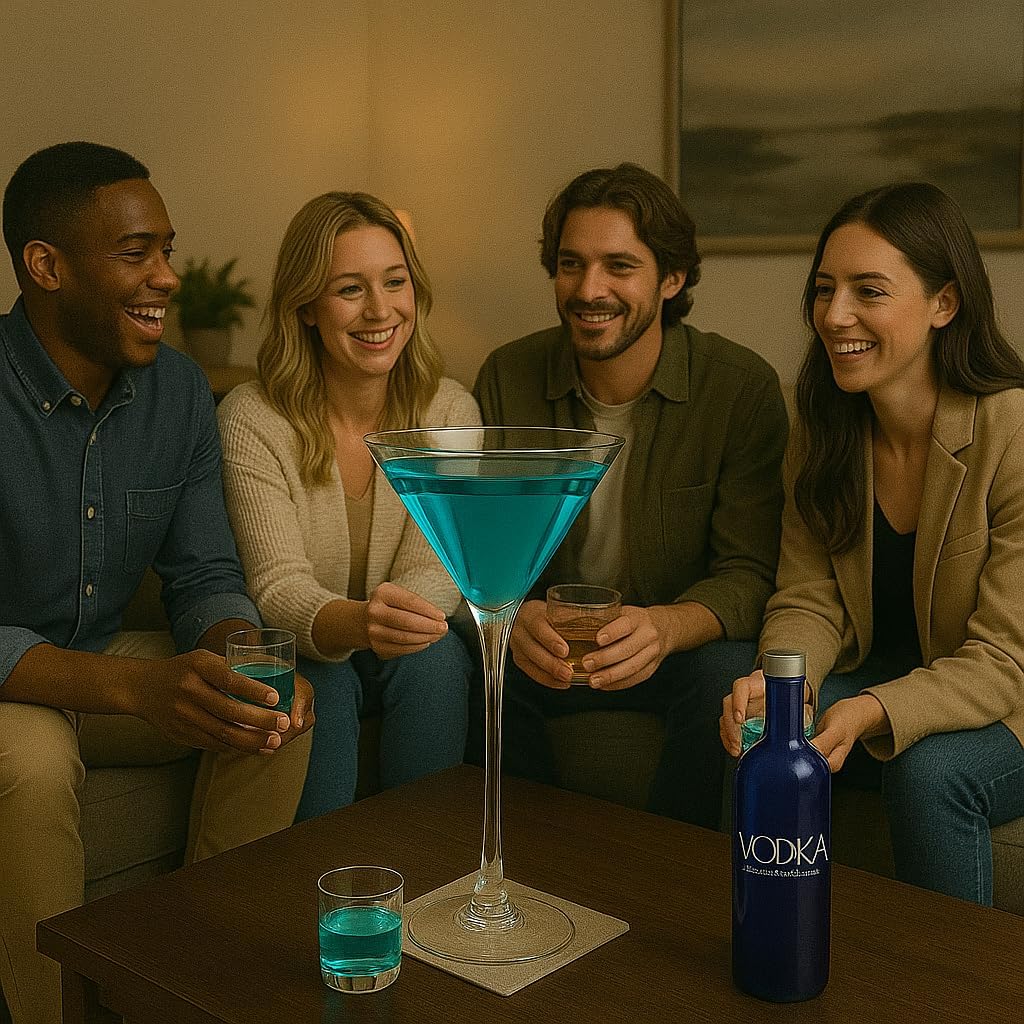 Worlds Largest Giant Martini Glass - Huge 20 Inches, 54 OZ, Mega Glass, Huge Stemware, Clear Decorative Hand Blown Glassware, Large Novelty Stemware/Cocktail Novelty, Oversized XL Goblet - Image 3