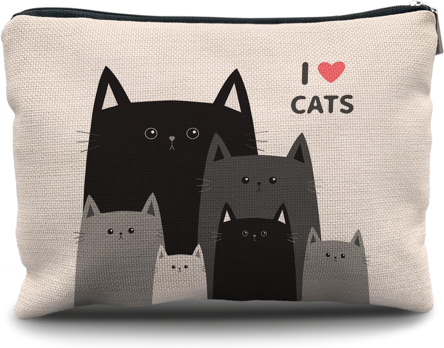 Nogrit Cat Gifts for Cat Lovers Women Makeup Bag, Cute Cat