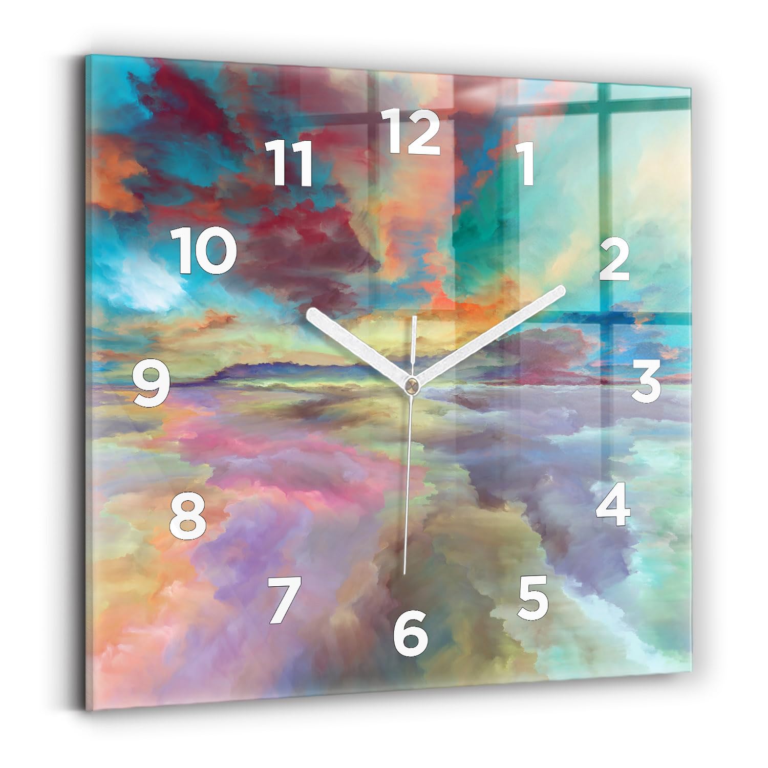 Horloge de qualité supérieure Wallfluent 30x30 cm au mécanisme premium