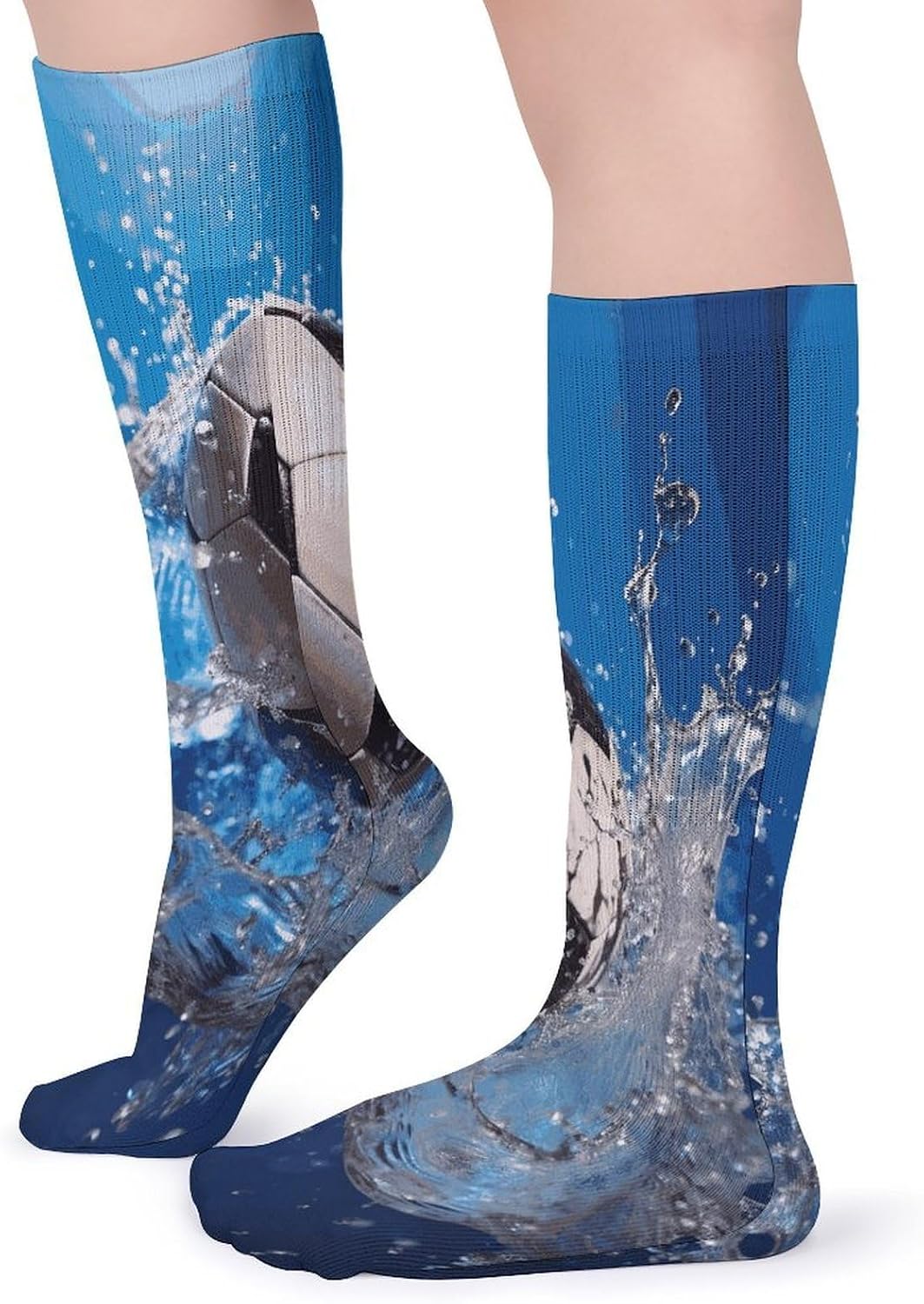 5 Pairs Knee High Socks, Long Crew Socks, Over The Calf Socks 40cm