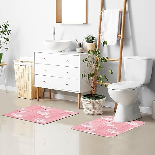 Miniatura 7 de Alfombra de baño con ilustración de flamenco rosa, suave, absorbente, alfombra de baño, alfombra de baño, alfombra de baño, alfombra de baño lavable