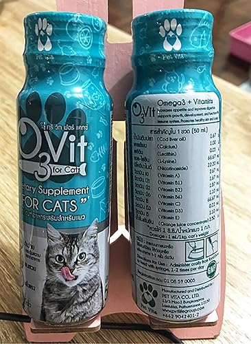 Miniatura 3 de X2 unidades (3.4 fl oz), multivitamínico esencial diario para gatos, vitaminas y minerales Omega3, ayuda a apoyar la salud, más grasa, digestión,