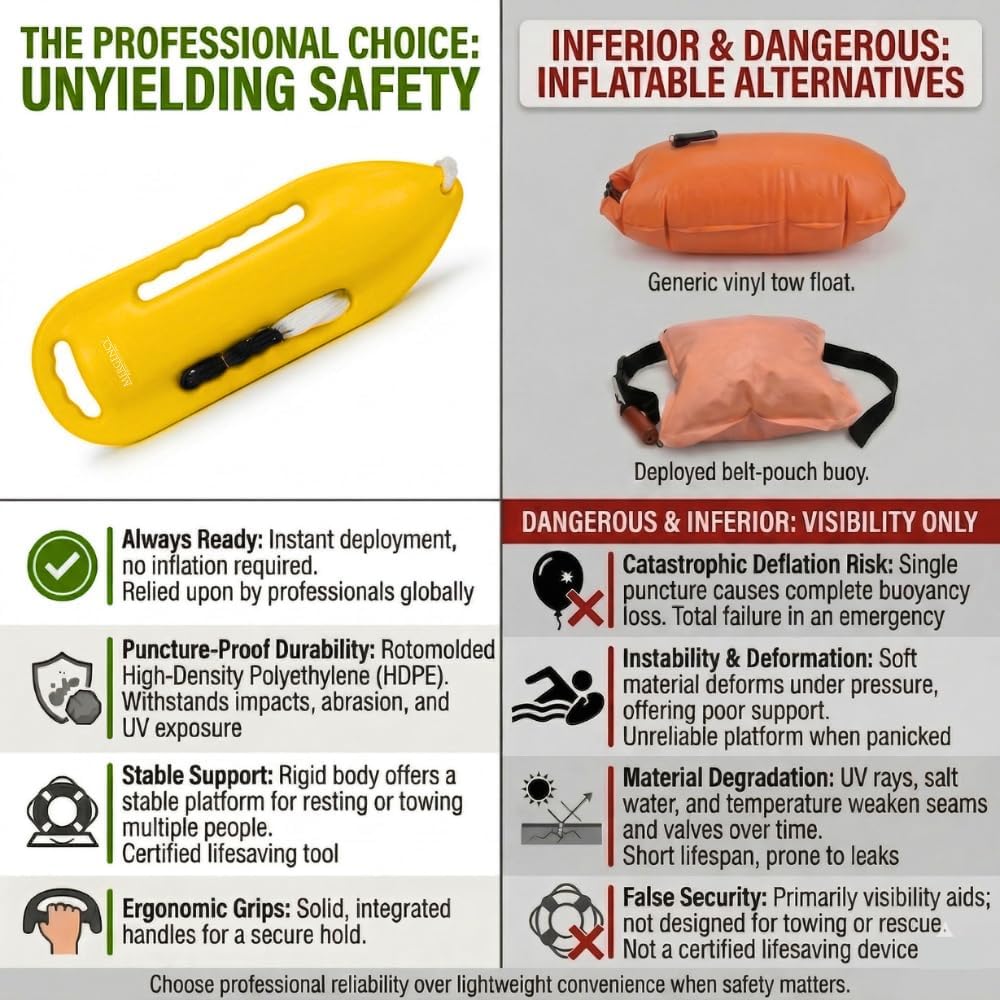 Lifeguard Float | Professional Rescue Can | Open Water Swim Buoy | Lifeguard Rescue Can