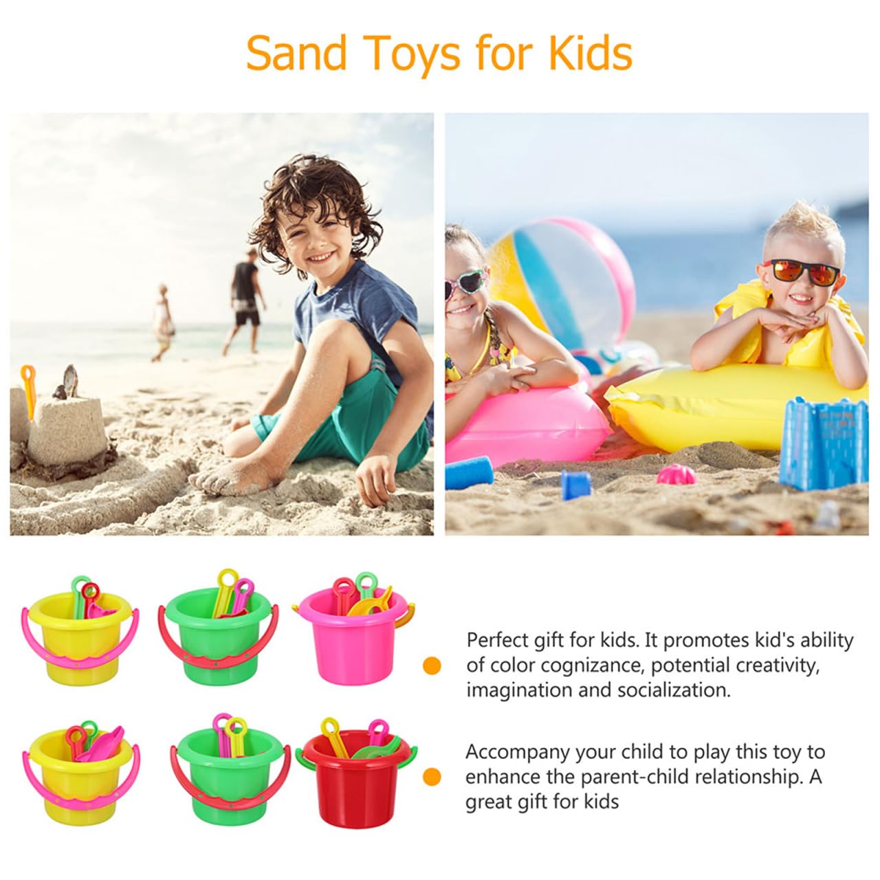 BESPORTBLE Lot de 40 mini seaux de sable de plage pour garçons pour s'amuser à la plage et au jardin
