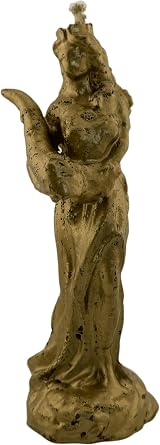 HOSTENATURA Golden Fortune Goddess Candle 16x5.4cm | Prosperity, Abundance and Good Luck | Decorative Esoteric Candle and Ritual