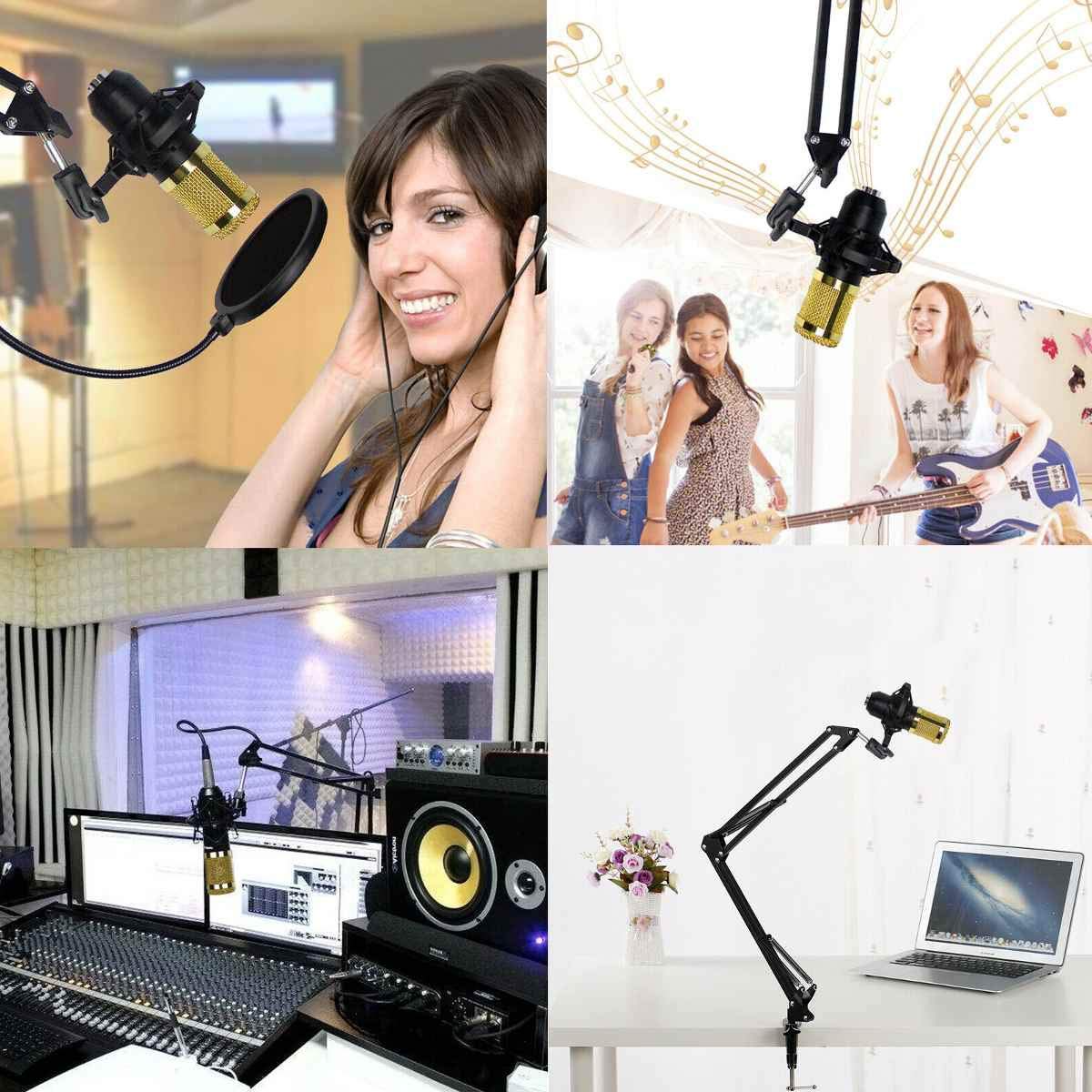 Mezclador de micrófono Profesional Soporte de micrófono de Audio Condensador USB KTV Grabación Profesional Tarjeta de Sonido en Vivo