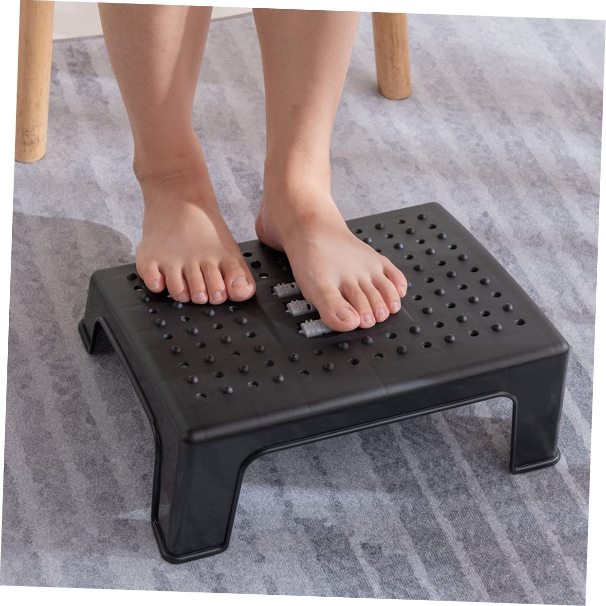 EXCEART 1pezzi Poggiapiedi Ergonomico Per Massaggio Sgabello Massaggiante Per Ufficio e Casa Design Portatile Per Comfort e Benessere Durante Lavoro