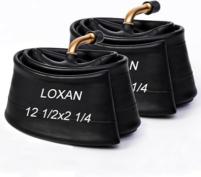 Loxan 2 Pack 12.5x2.25 Bike Inner Tubes for 12" and 12.5" Electric Scooters | Premium Butyl Rubber, Heavy Duty, Angled Schrader Valve Stem, 12 1/2 x 2 1/4 inches Replacement Bicycle Tire Tubes