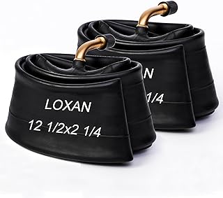 Loxan 2 Pack 12.5x2.25 Bike Inner Tubes Compatible with 12 and 12.5 inches Electric Scooters, 12 1/2 x 2 1/4 inch Replacement Bicycle Tubes with Angled Valve Stem for Electric Bike, E-Bike