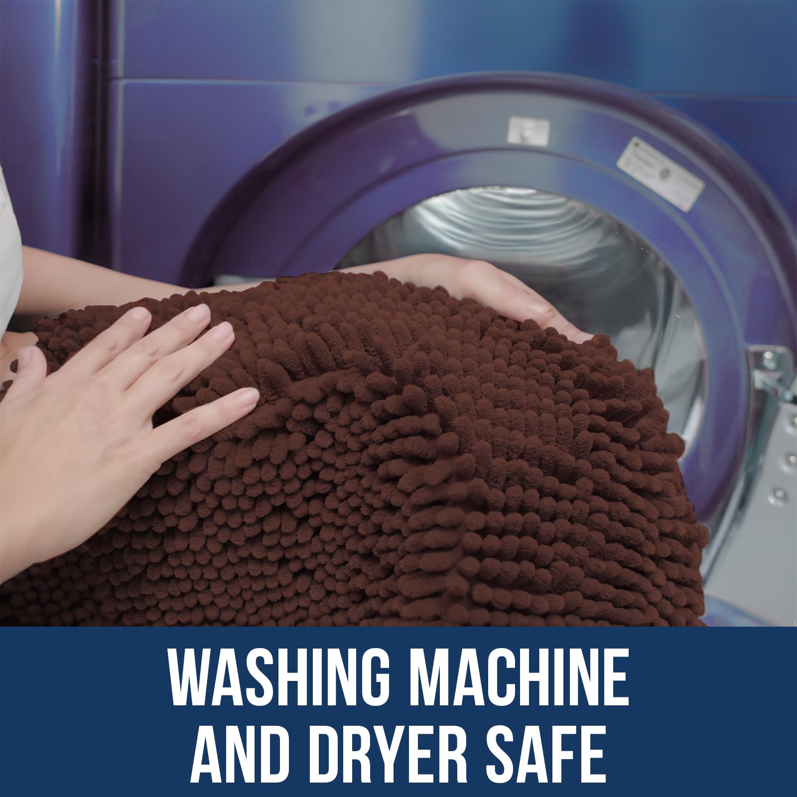 Tapis Chenille Super Absorbant Muddy Mat - Pour Pieds Boueux, Chien, Intérieur/extérieur, Lavable Machine - 13