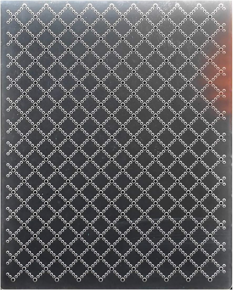 Kwan Crafts Grid Plastic Embossing Folders for Card Making Scrapbooking and Other Paper Crafts, 12.1x15.2cm