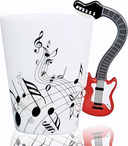 Miniatura 14 de Taza de guitarra, taza de café de guitarra, regalo para guitarristas músicos, taza de guitarra de 13.5 onzas, regalos para amantes de la música