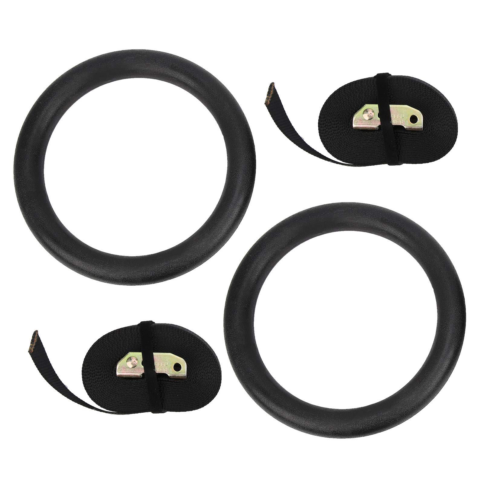 Anillos de suspensión para Gimnasia, Anillos de suspensión para Fitness con Correas Ajustables, Equipo de Entrenamiento de Fuerza de ABS y poliéster para dominadas, Flexiones y