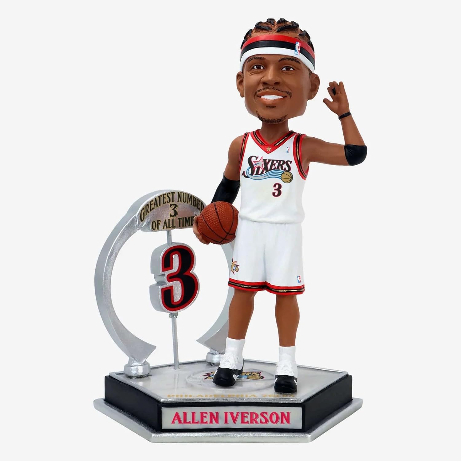 Allen Iverson Philadelphia 76ers Legendary Number 34 Bobblehead NBA Basketball