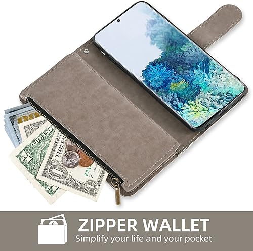 Vista 40 de Asuwish Funda de teléfono para Samsung Galaxy S20 5G de 6.2 pulgadas con protector de pantalla de vidrio templado y tarjetero de cuero con diseño