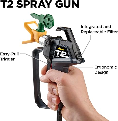 Miniatura 8 de Wagner Spraytech 2467899 Control Pro 130 Power Tank Kit de Pulverizador de Pintura, Alta Eficiencia Sin Aire con Bajo Exceso de Pulverización